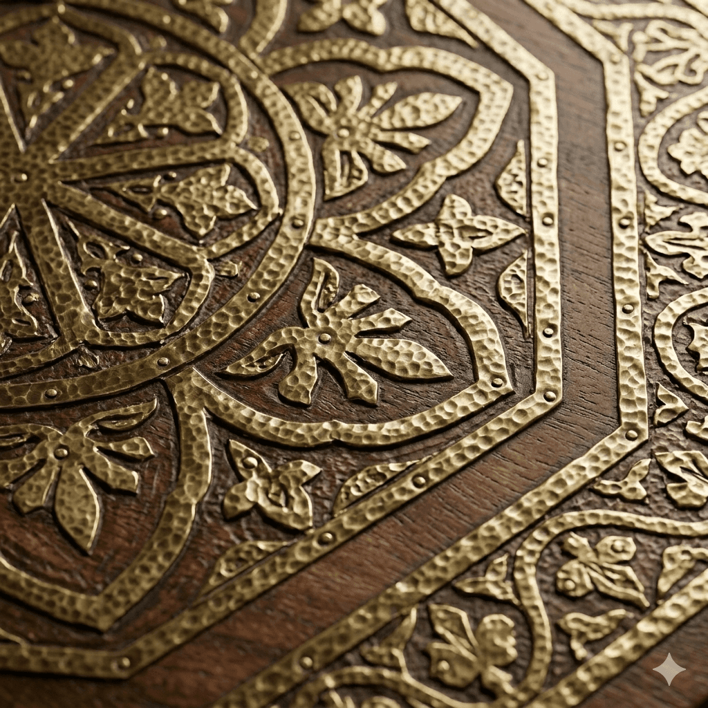Brass-Clad Octagonal Side Table 3