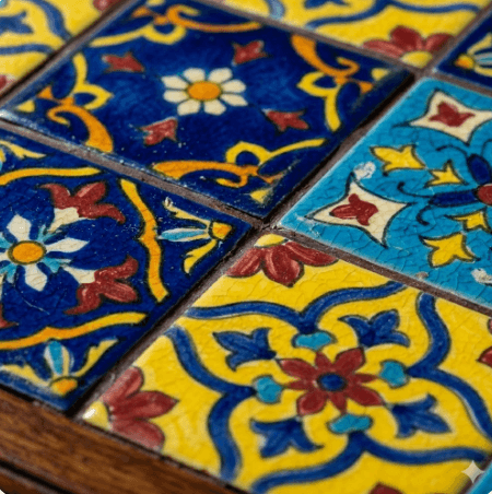 Hand-Painted Tile-Top Accent Tables 3