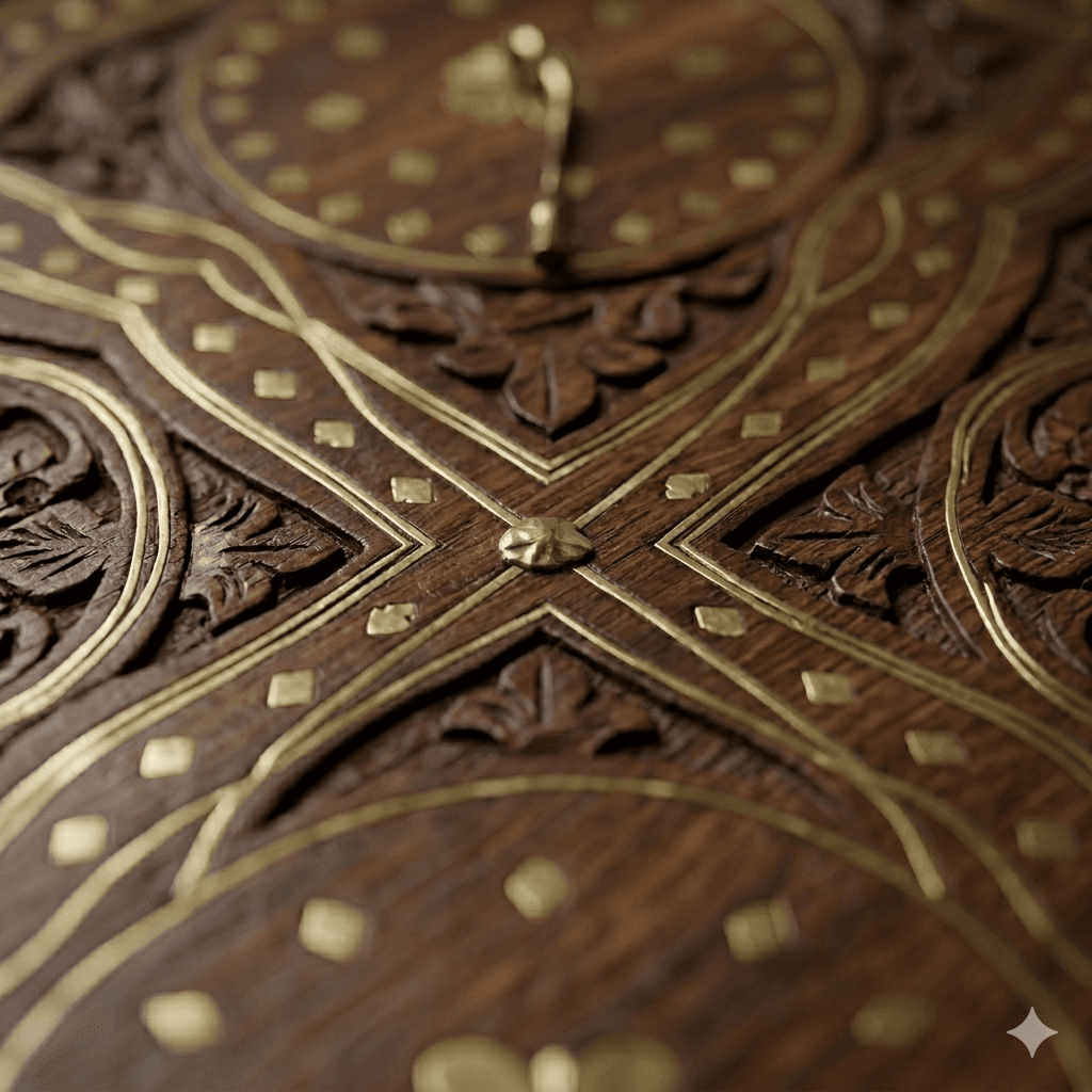 Inlaid Square Pedestal Table 3