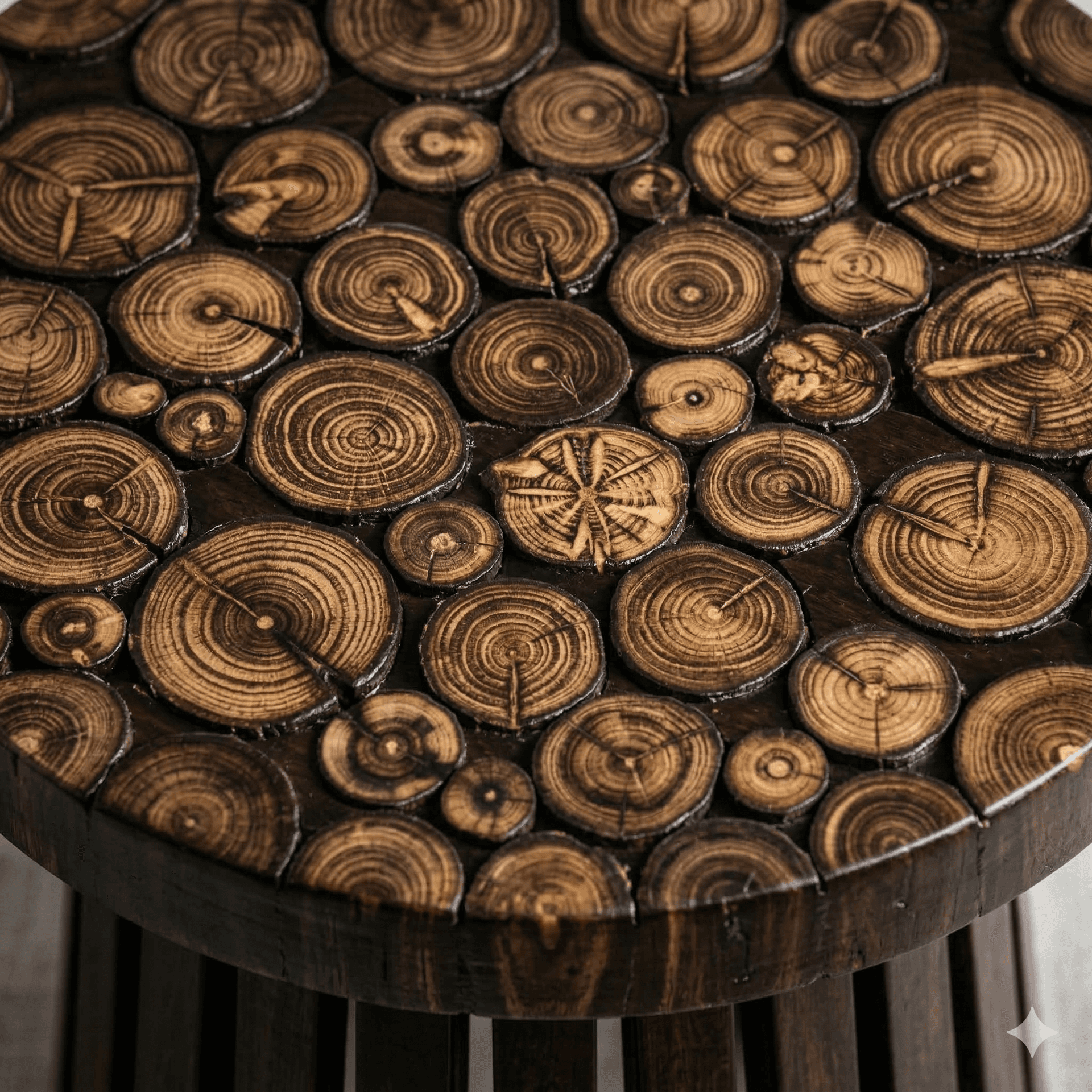 Natural Log Slice Pedestal/Stool 3