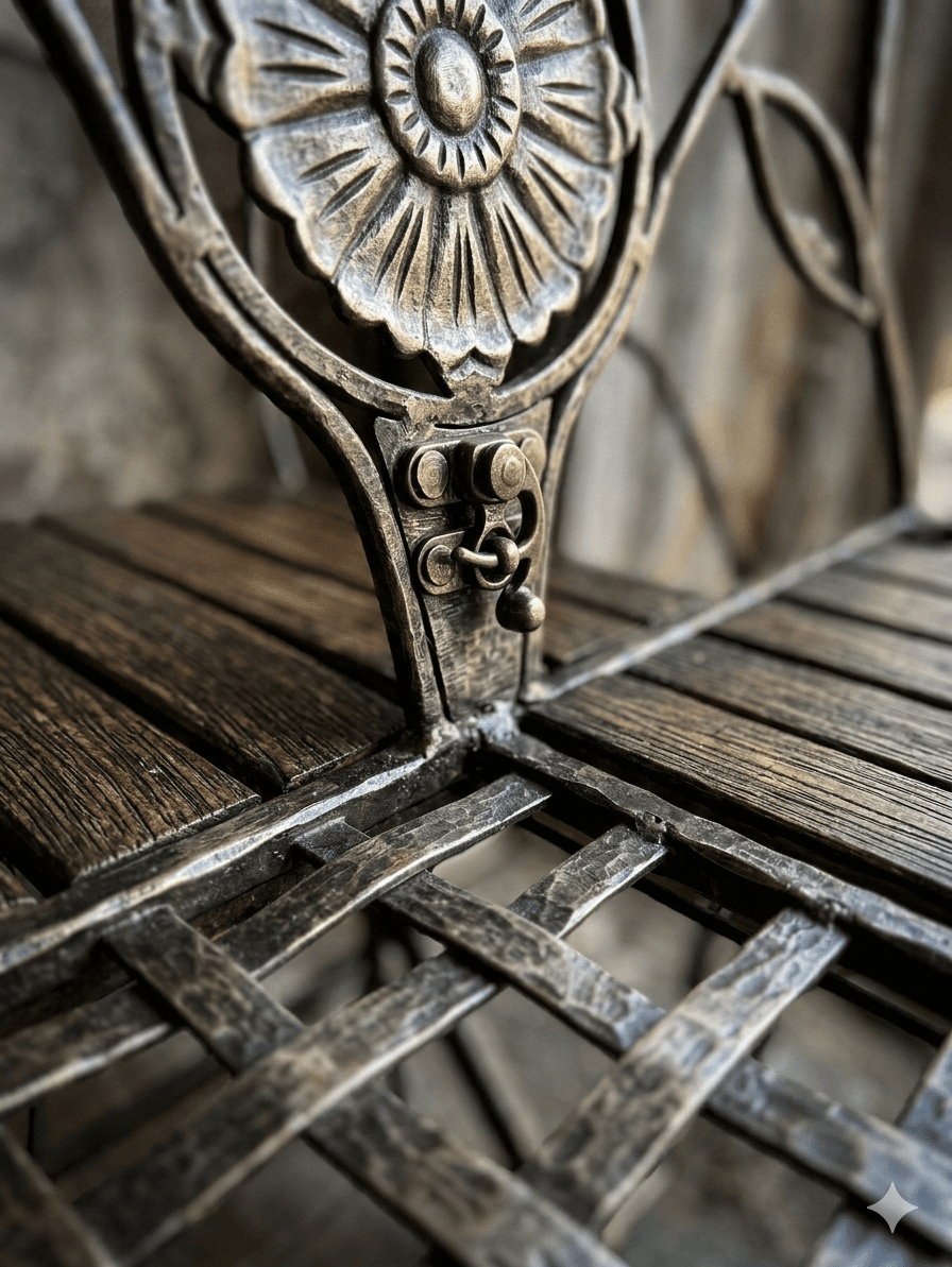 Bistro Lattice-Back Iron Chair 3