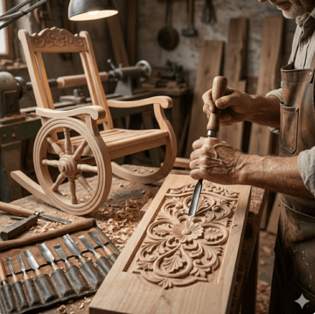 Grand Royal Wheel Rocking Chair 4