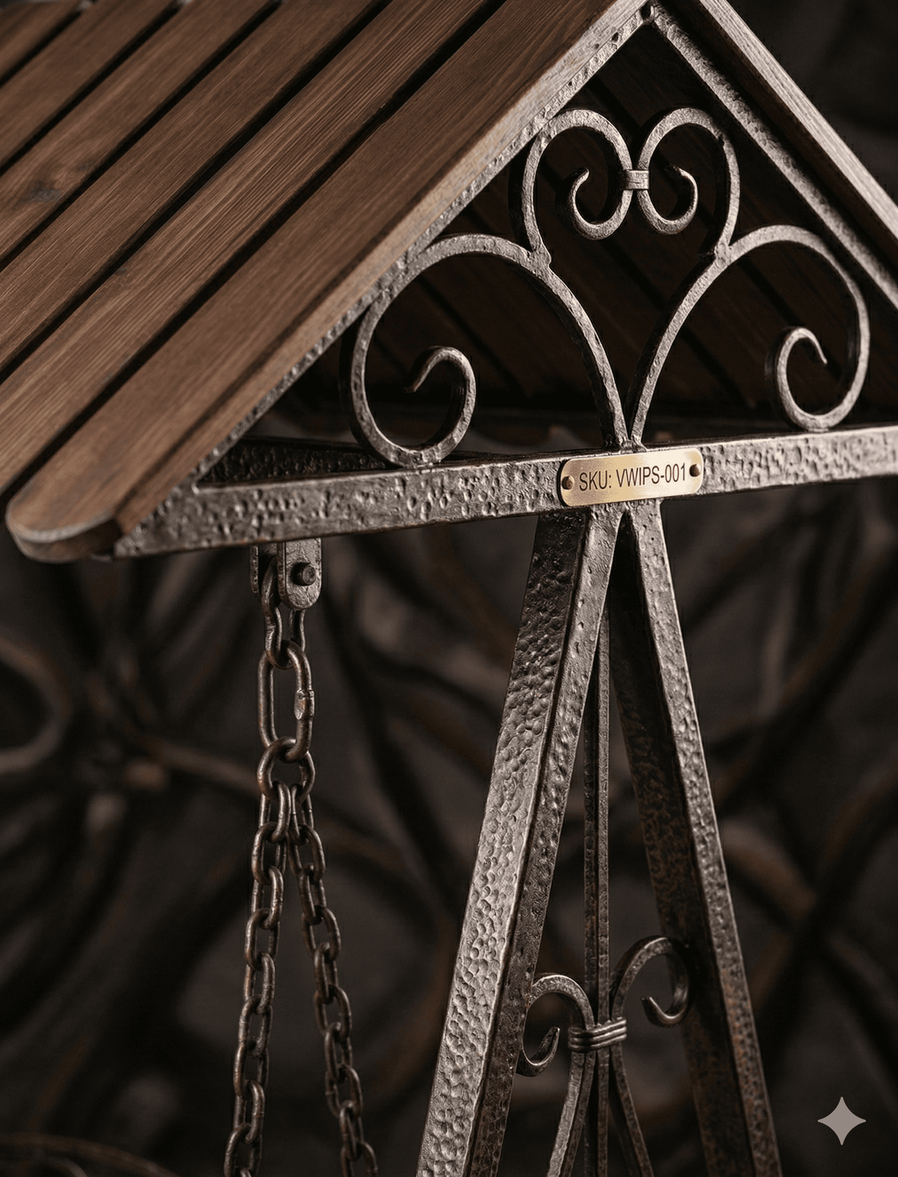 Vintage Wrought Iron Patio Swing 3