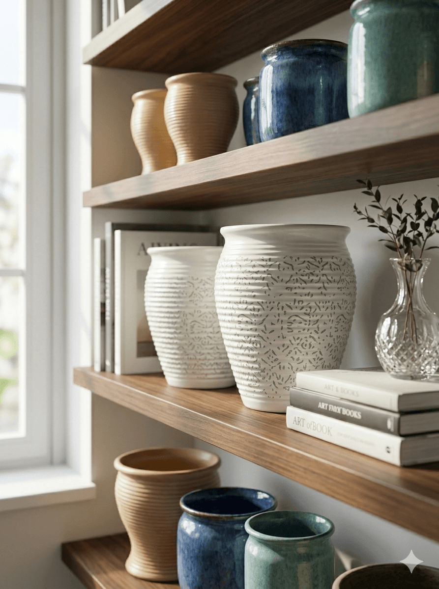 Hand-Stamped Pattern Garden Pots 2