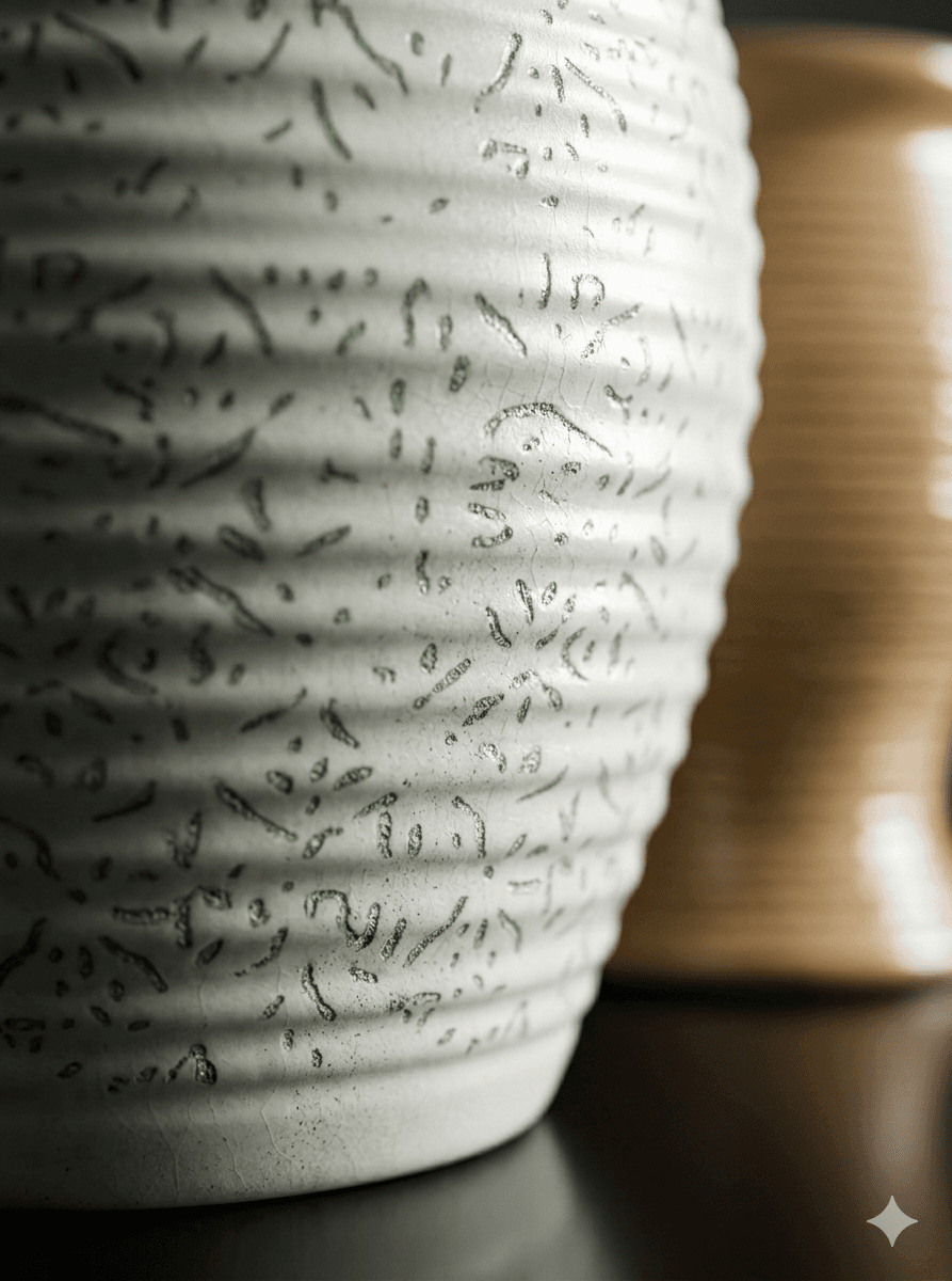 Hand-Stamped Pattern Garden Pots 3