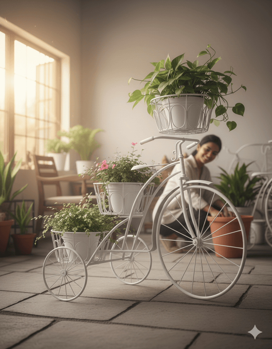 Tiered Iron Plant Display Stand 2