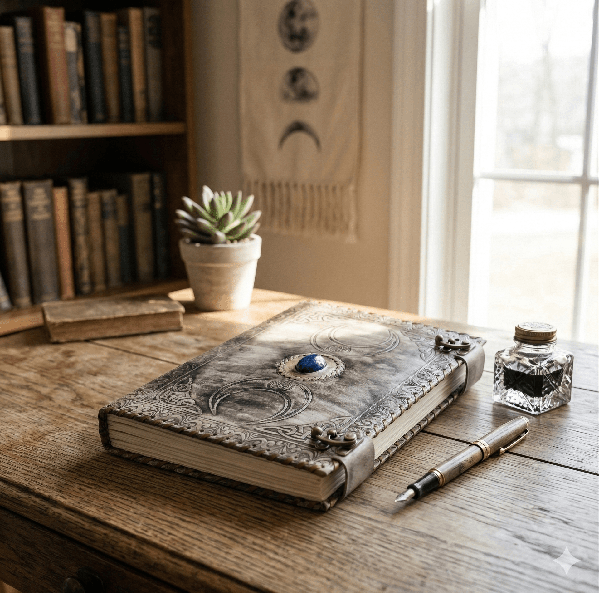 Artisan Triple Moon Blue Stone Journal 2