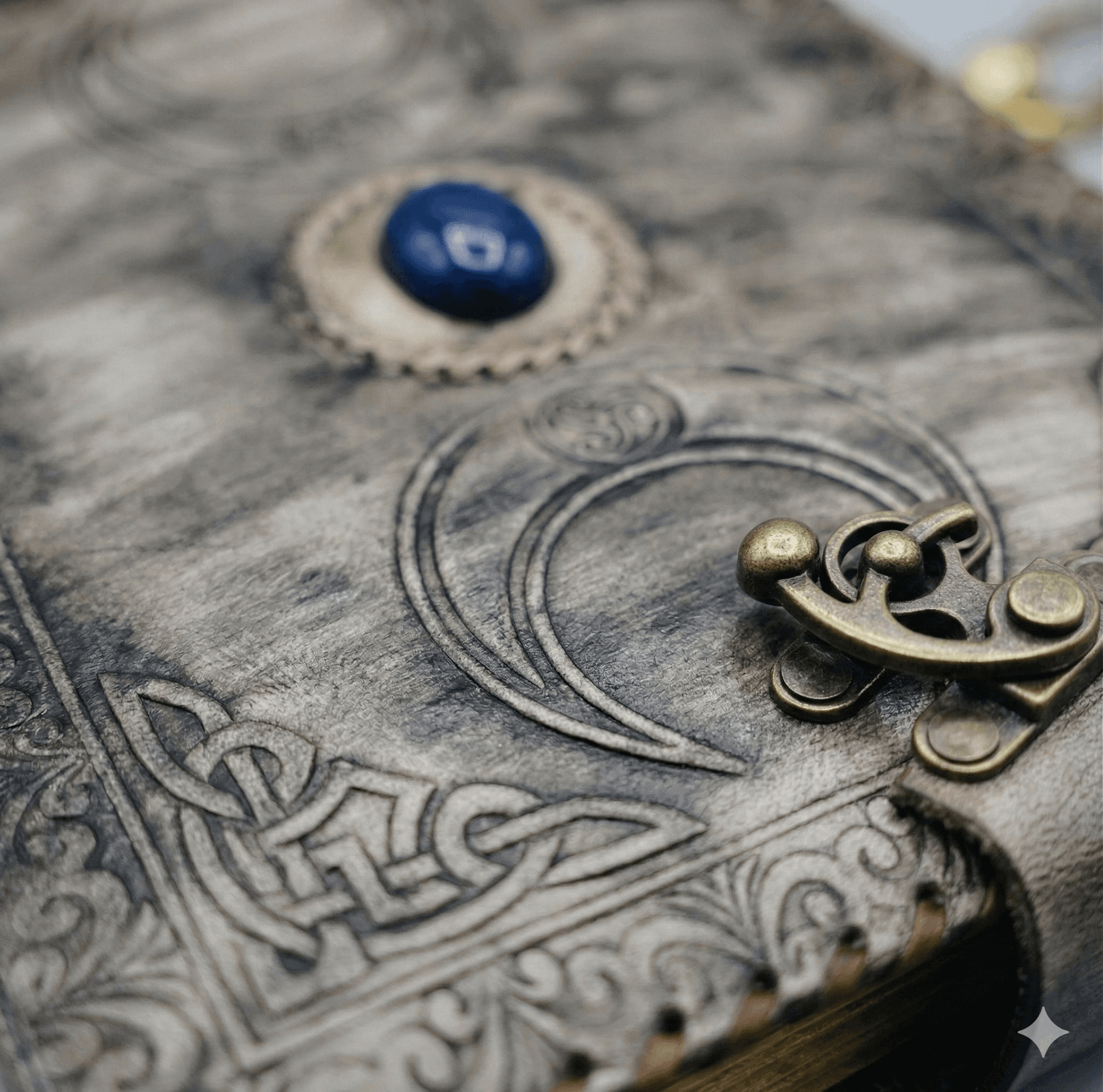 Artisan Triple Moon Blue Stone Journal 3