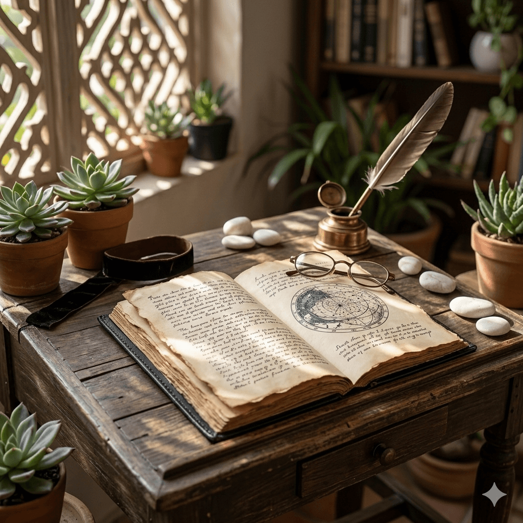 Celestial Pentagram Leather Journal 2