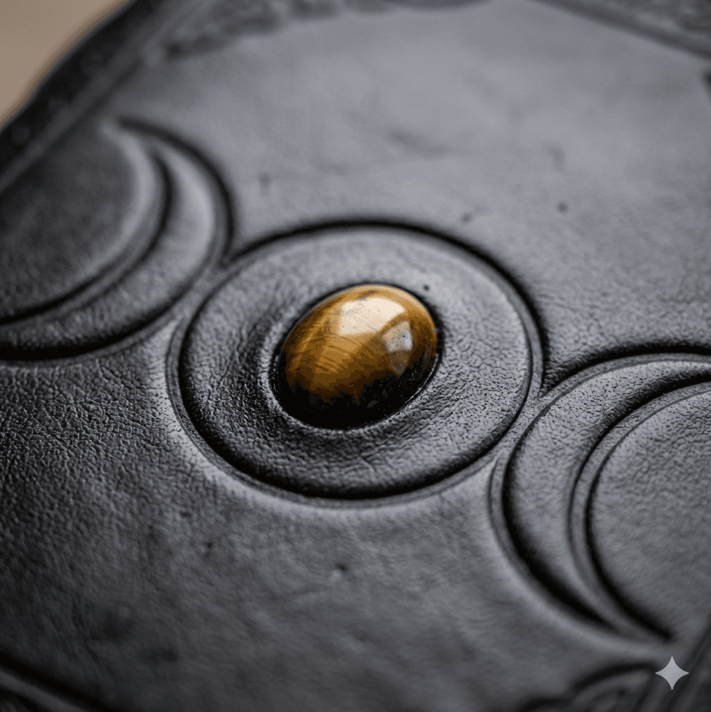 Gothic Triple Moon Tiger's Eye Journal 3