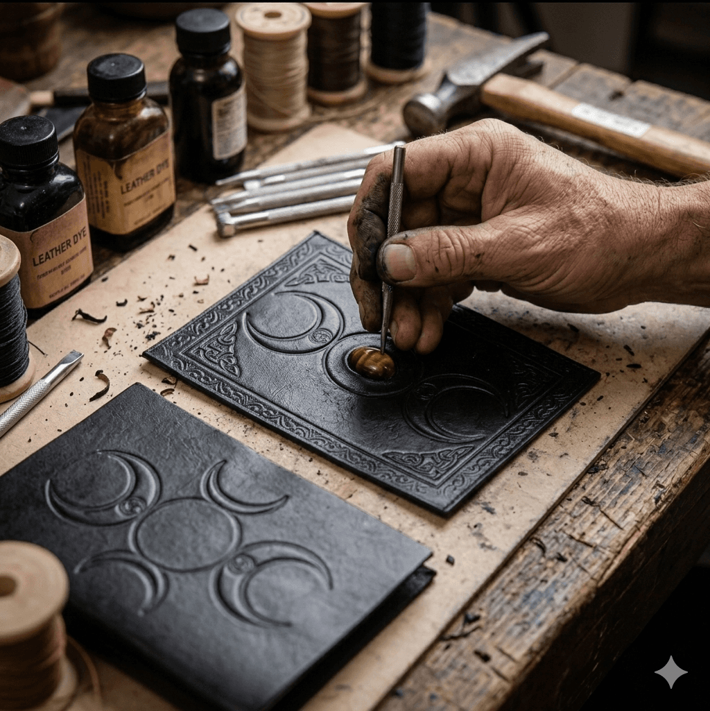 Gothic Triple Moon Tiger's Eye Journal 4