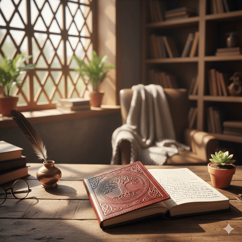 Ornate Tree of Life Journal - Mahogany 2