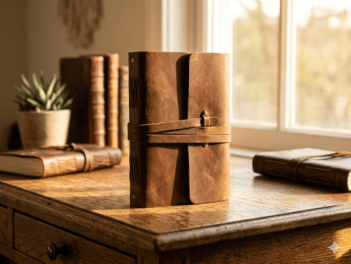 Rustic Tree of Life Leather Wrap Journal 2