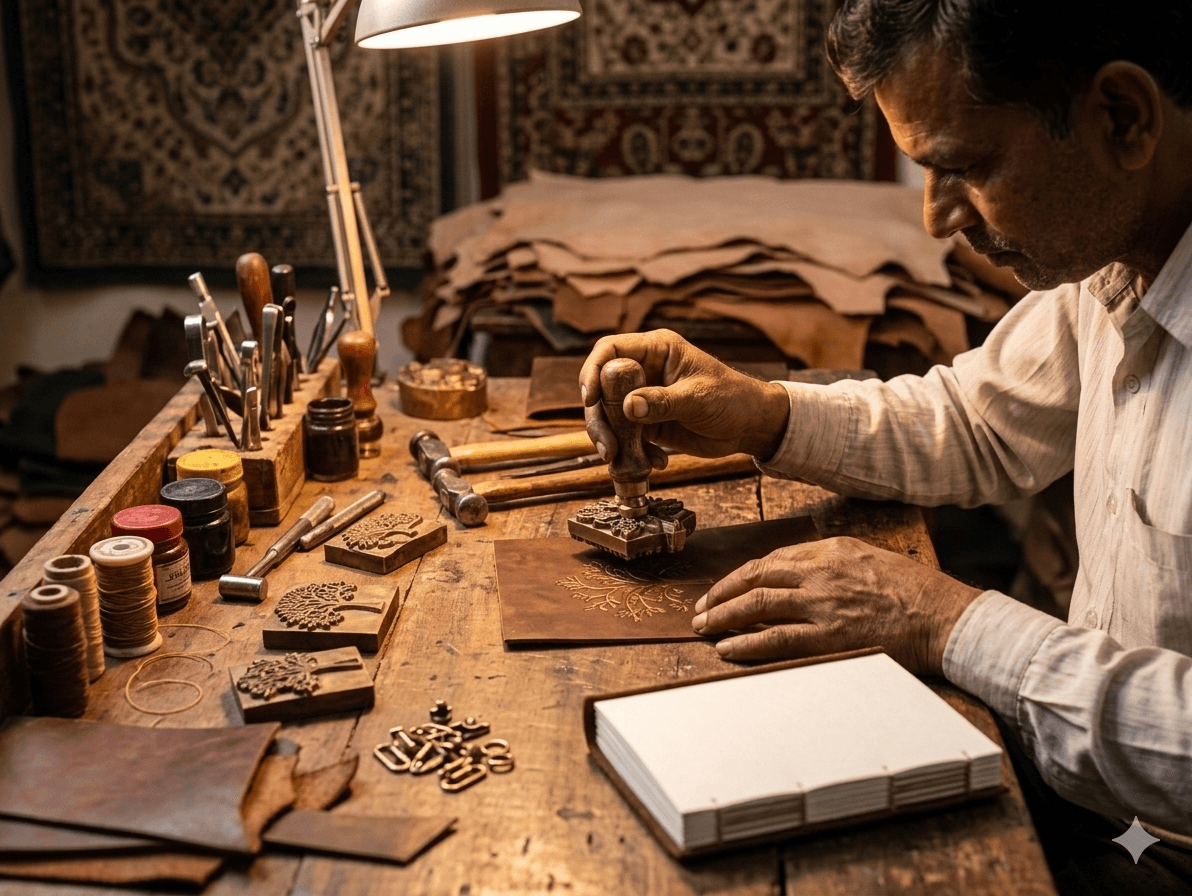 Rustic Tree of Life Leather Wrap Journal 4