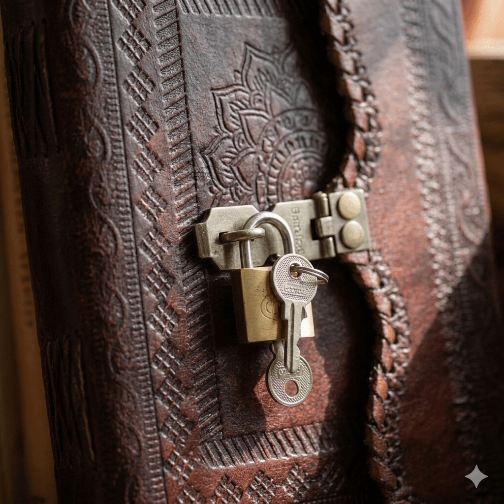 Security Padlock Embossed Journal 3