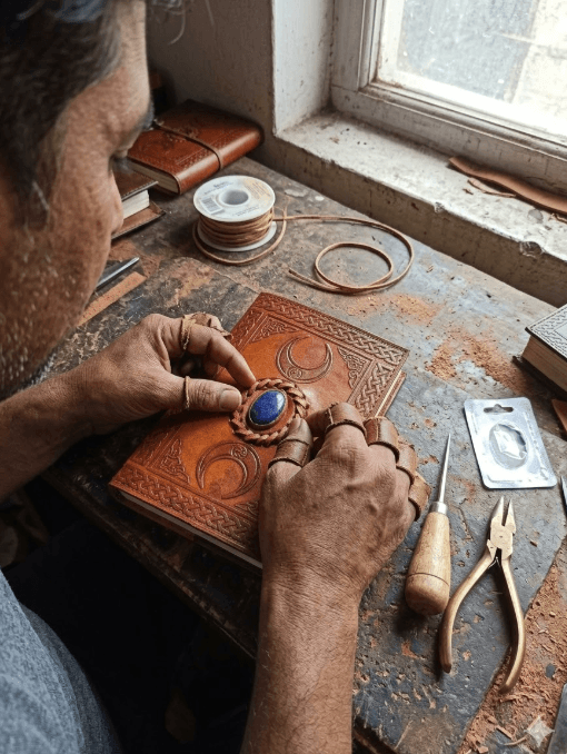 Triple Moon Lapis Lazuli Journal 4