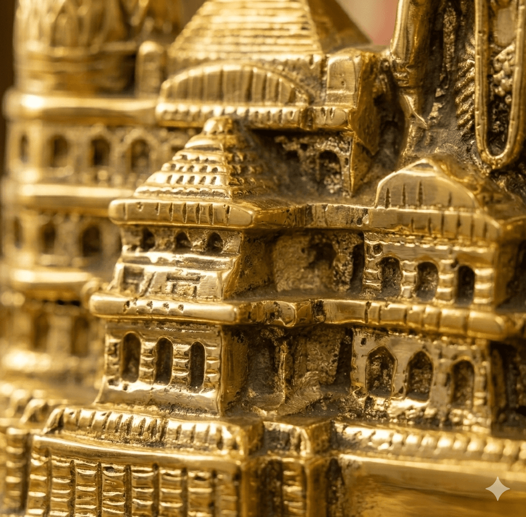 Gilded Ayodhya Mandir Scale Model 3