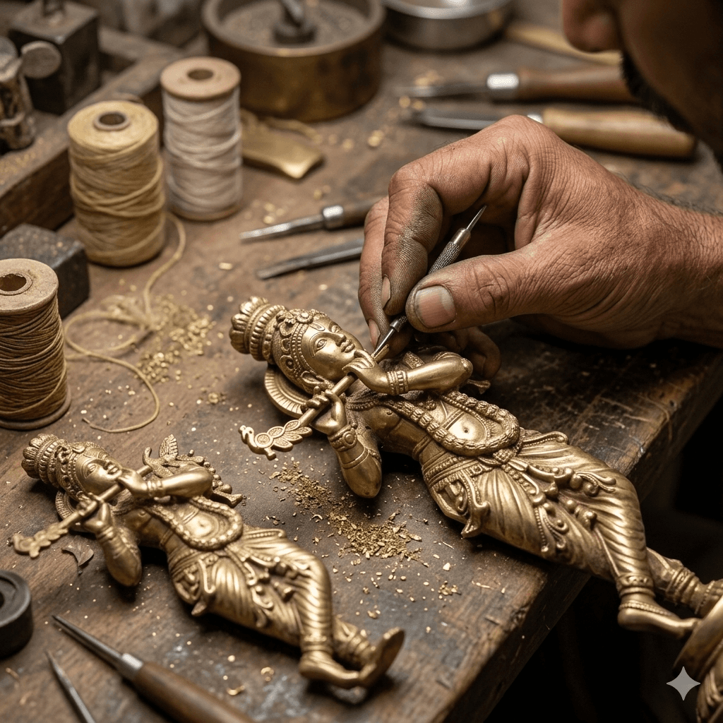 Artisan Brass Krishna - Murali Figurine thumbnail 4