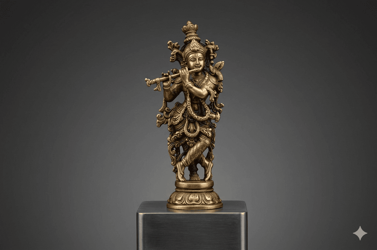 Artisan Brass Krishna - Murali Figurine thumbnail 5