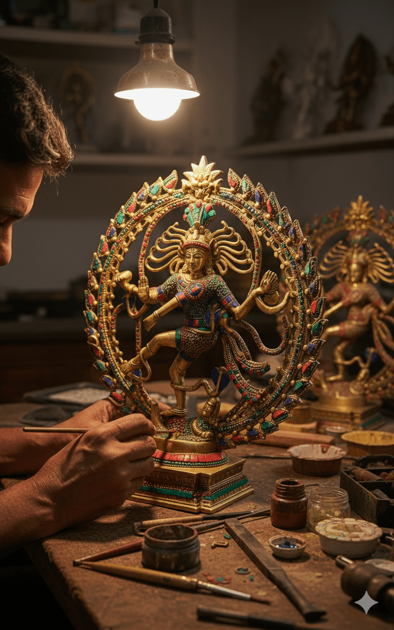 Brass Nataraja / Dancing Shiva Statue 4