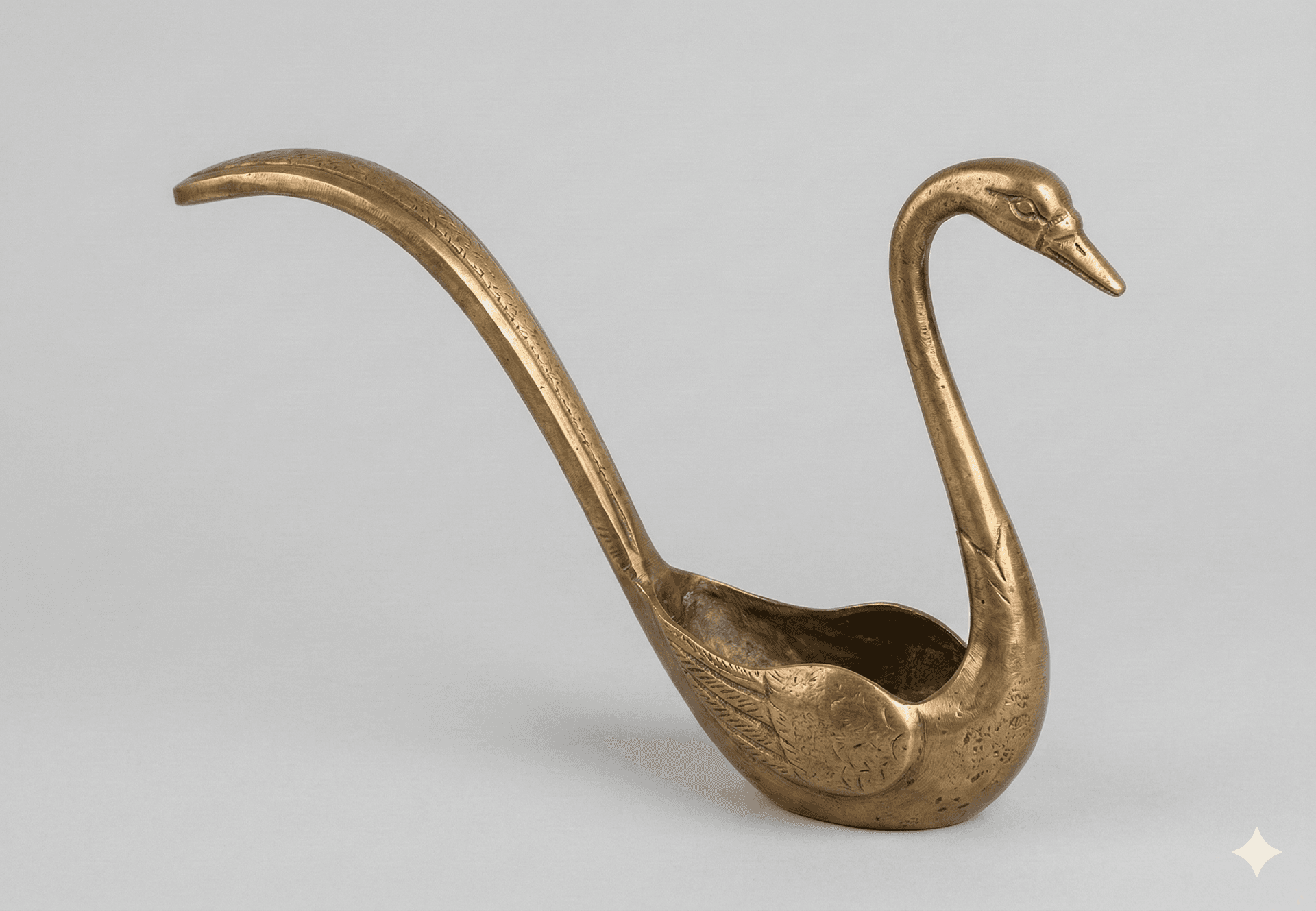 Decorative Brass Long-Neck Swan 1