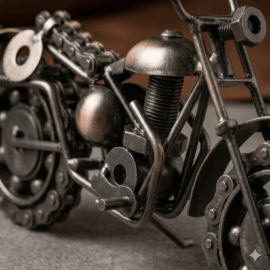 Handcrafted Bolt & Bearing Heavy Metal Chopper 3