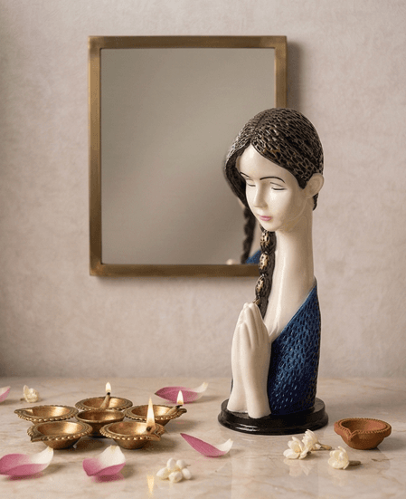 Praying Woman Ceramic Bust 2