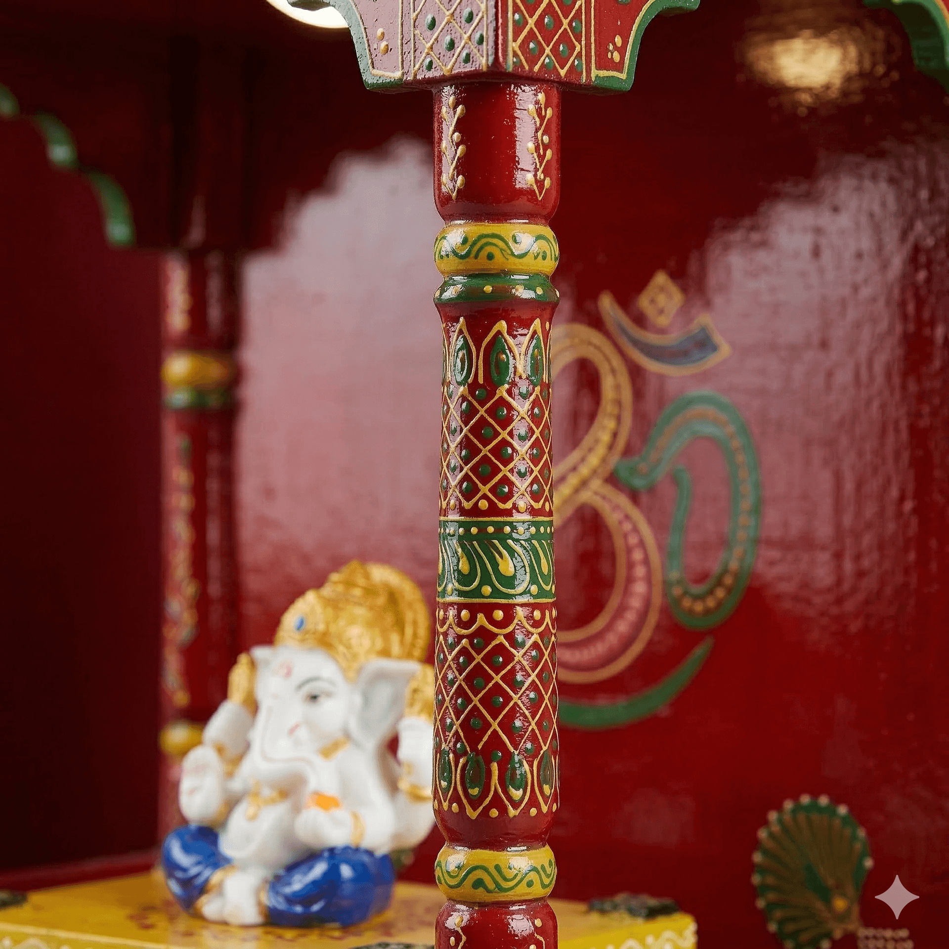 Red Lacquered Pooja Mandir 3