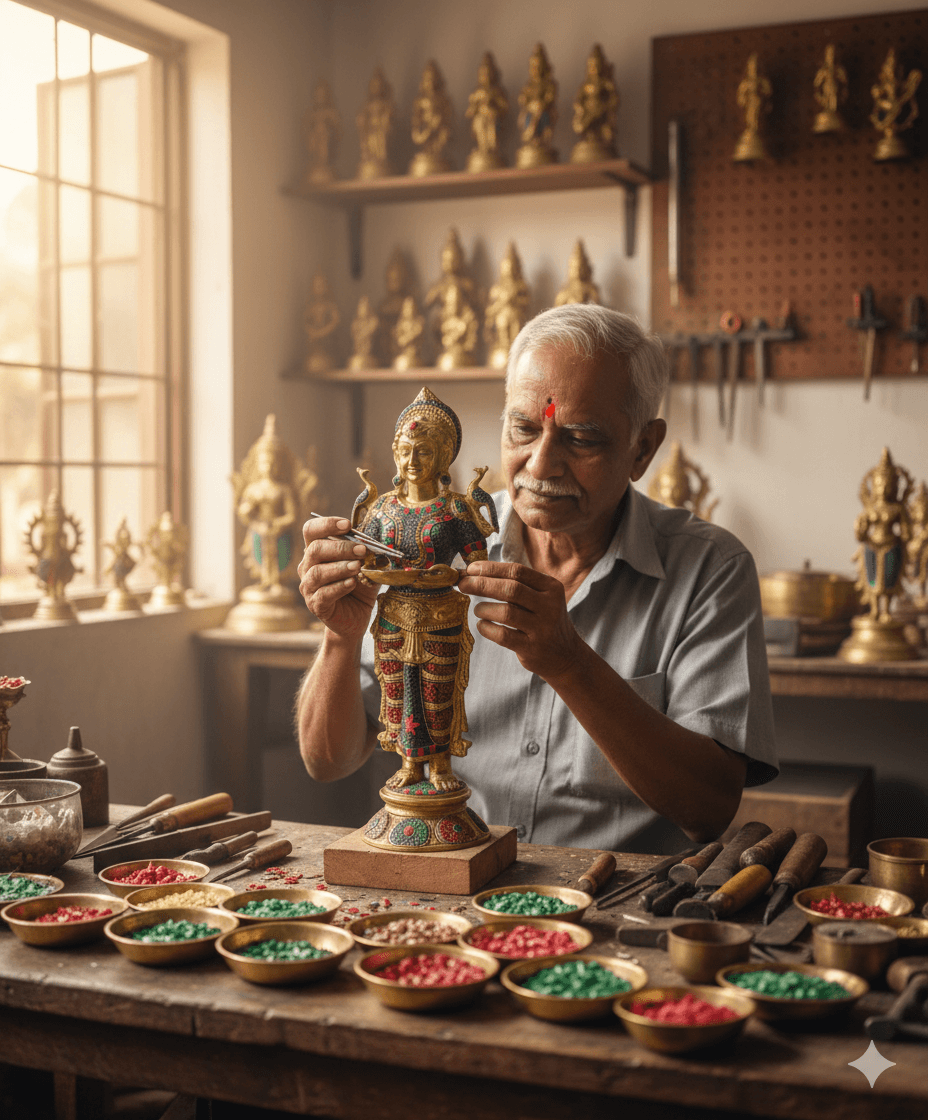 Royal Brass Deep-Lakshmi Pair 4