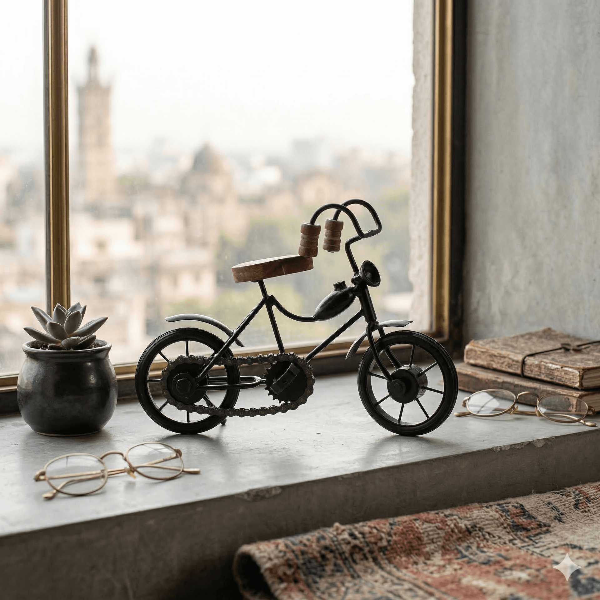 Upcycled Iron Bicycle Sculpture (Chain-Link Series) 2