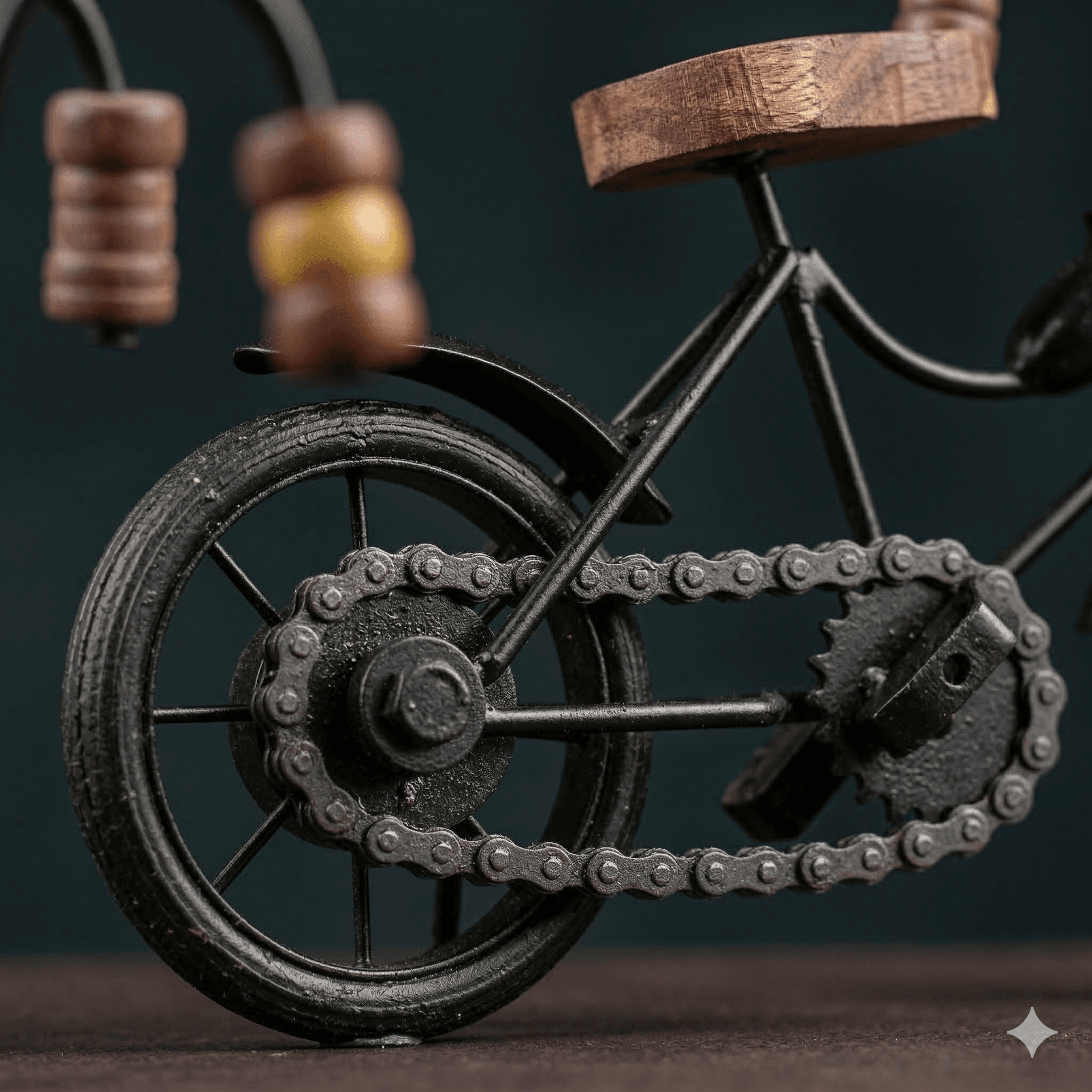 Upcycled Iron Bicycle Sculpture (Chain-Link Series) 3