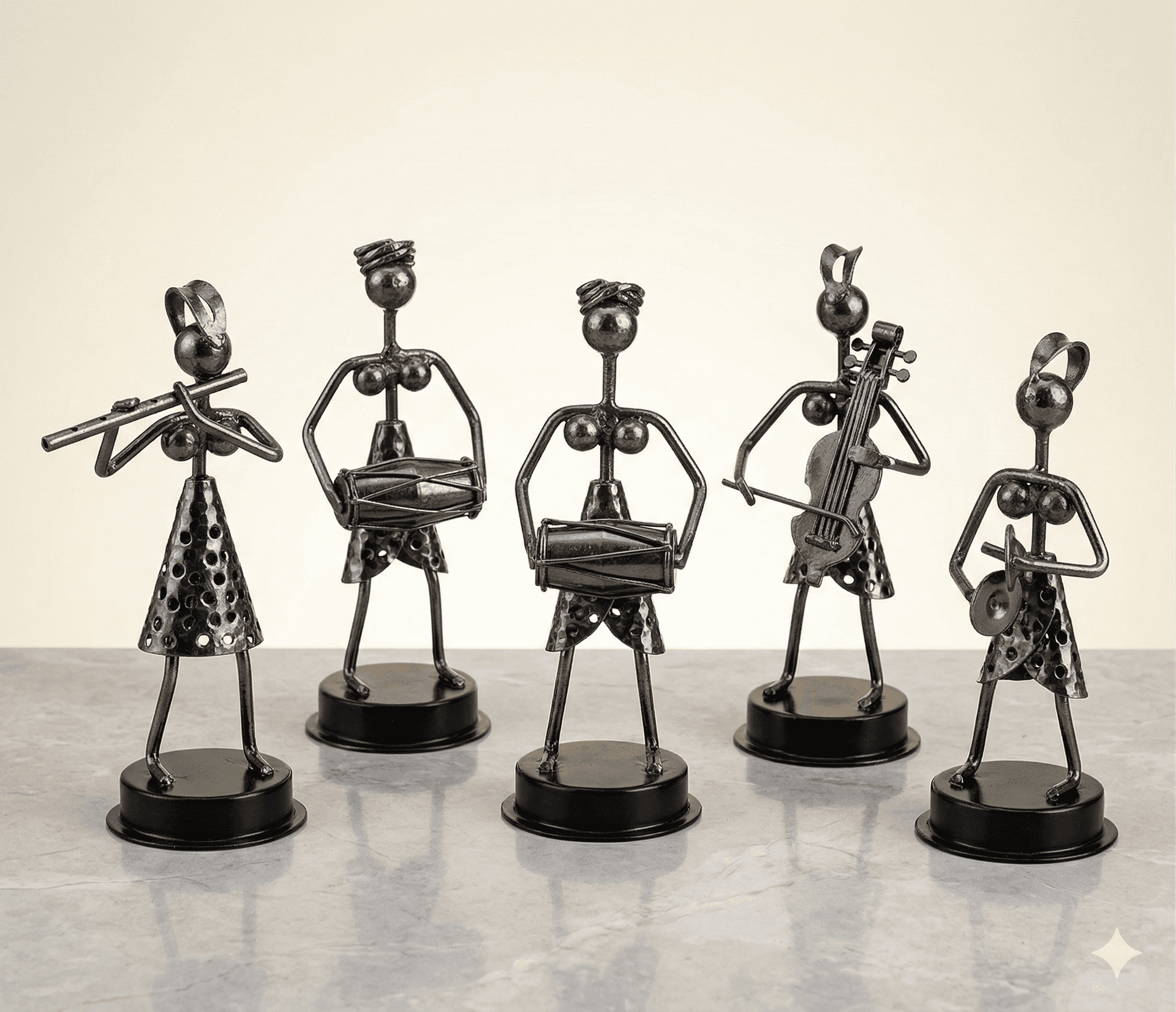 Wrought Iron Musician Figurines (Set or Individual) 1