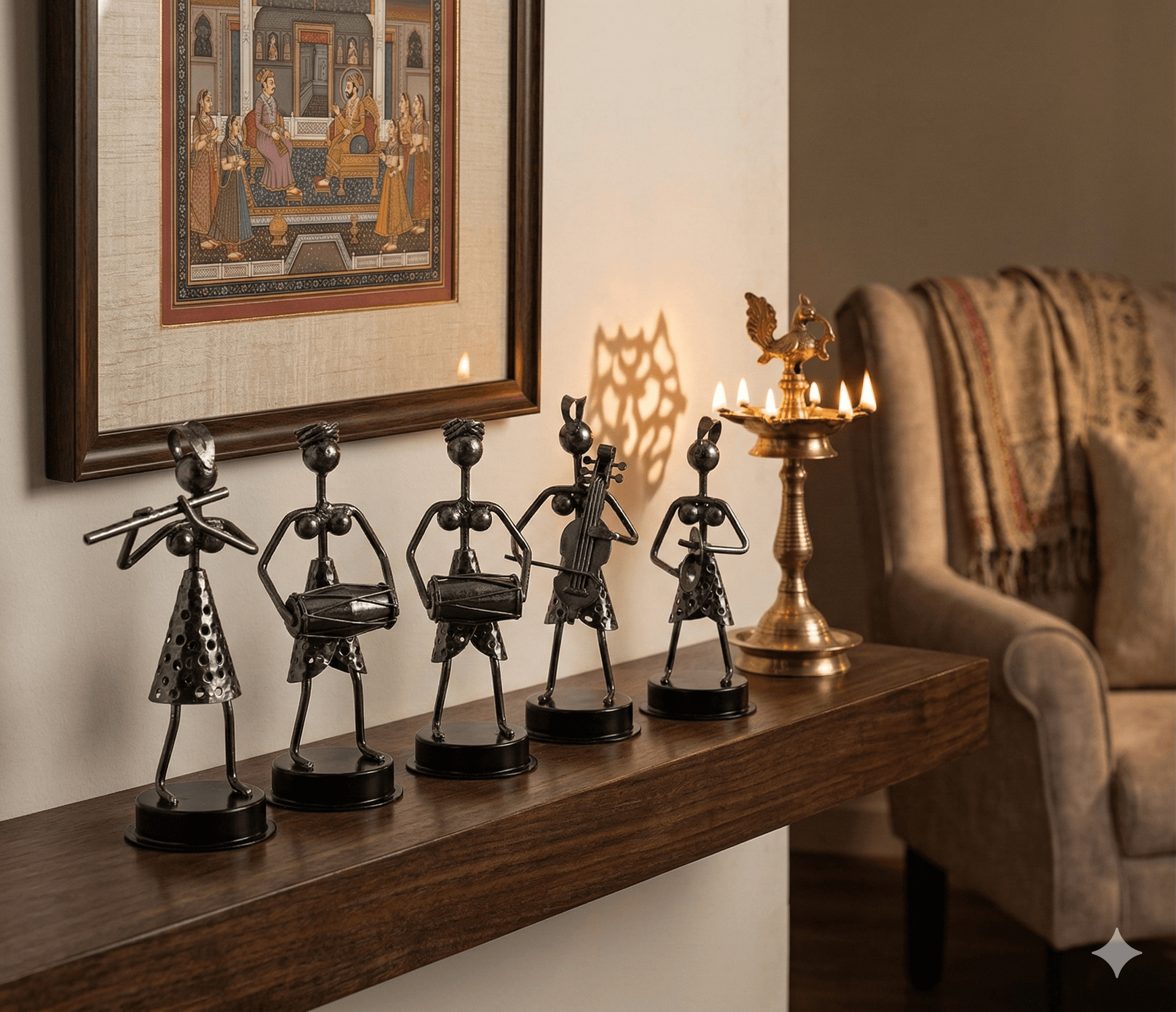 Wrought Iron Musician Figurines (Set or Individual) 2