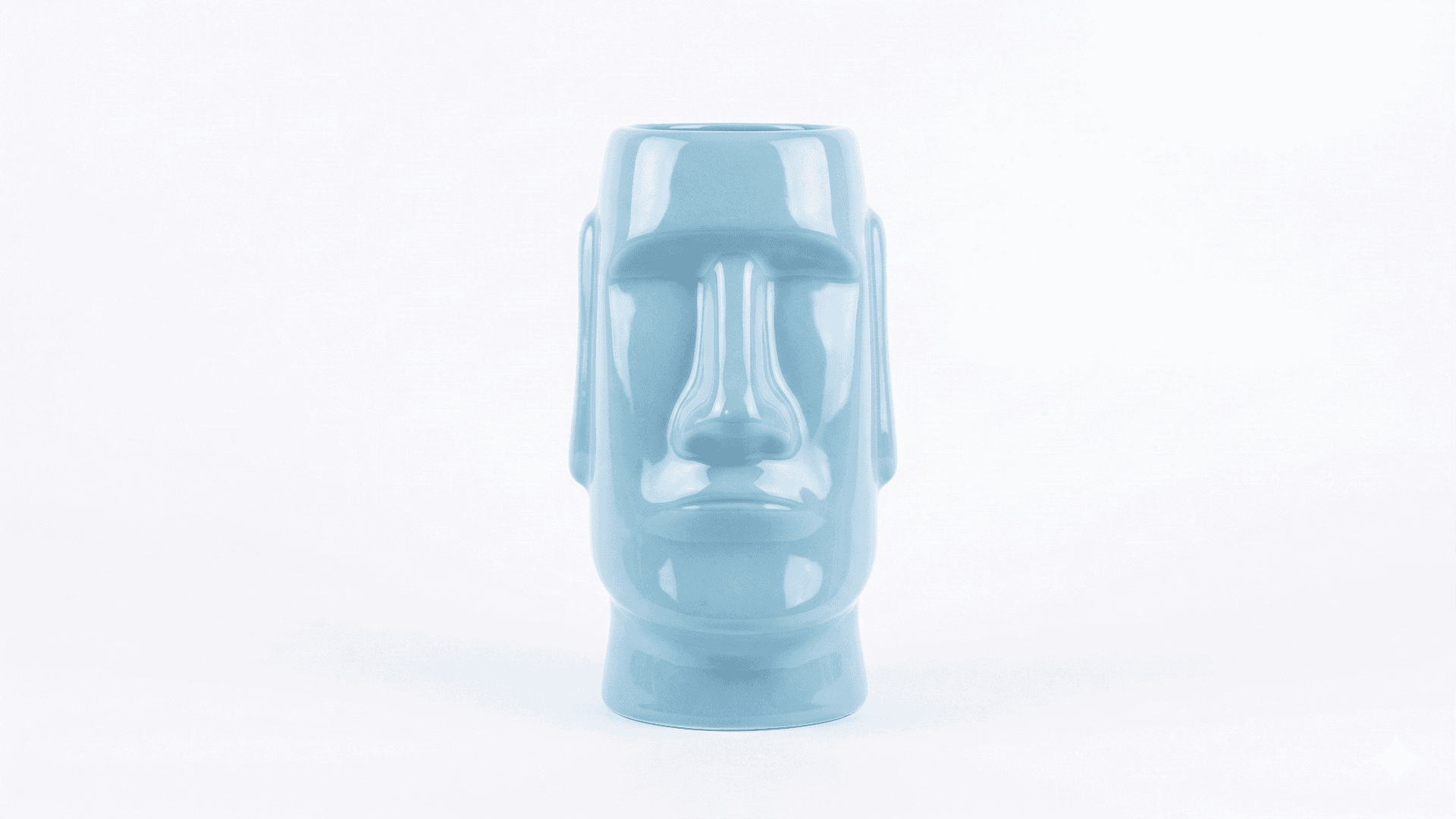 Abstract Ceramic Face Vases (Moai-style) 1