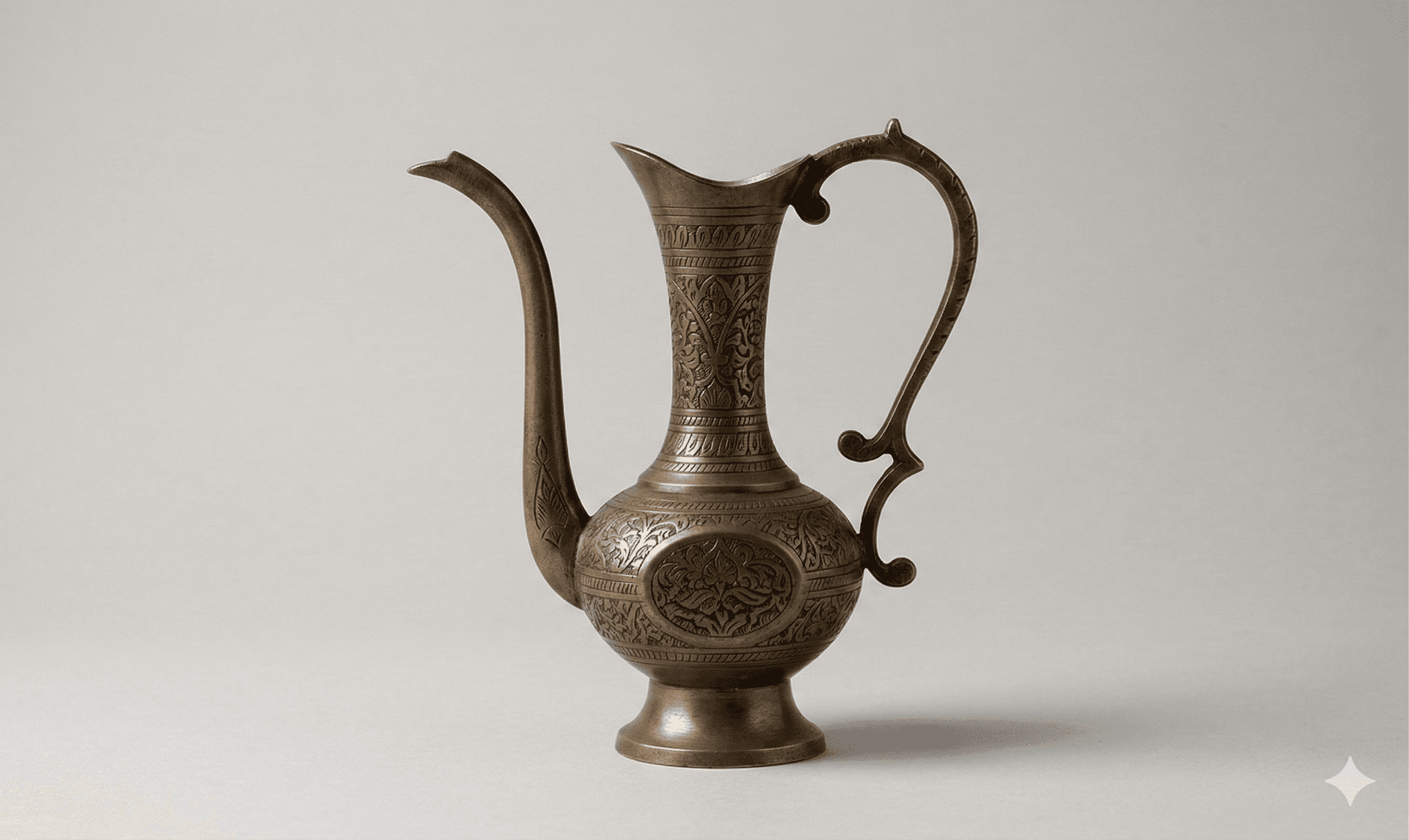 Engraved Brass Aftaba / Pitcher 1