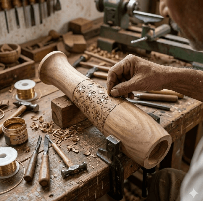 Floral Embossed Tapered Vase 4