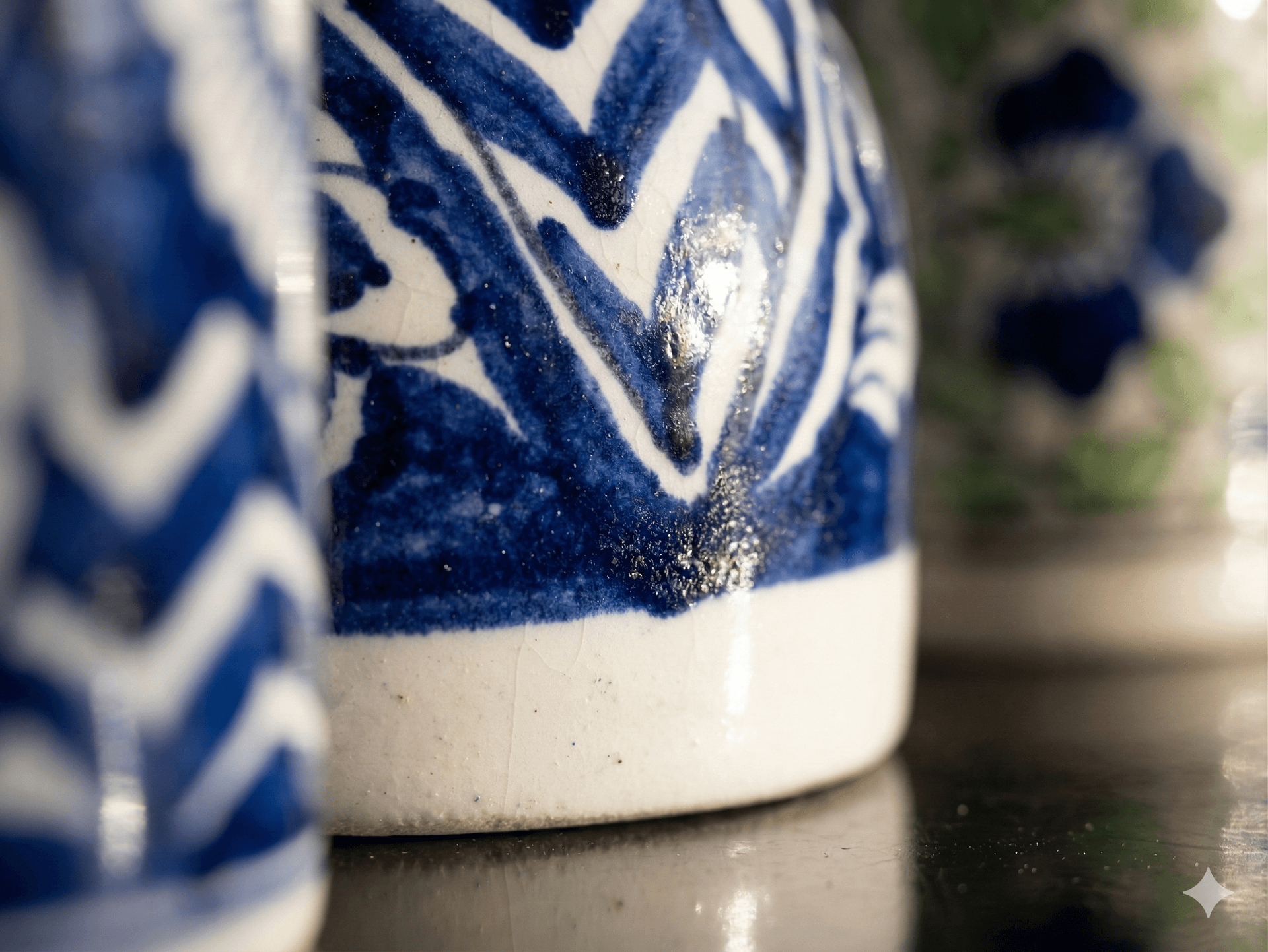 Modern Cylindrical Vases (Indigo Floral & Botanical) 3