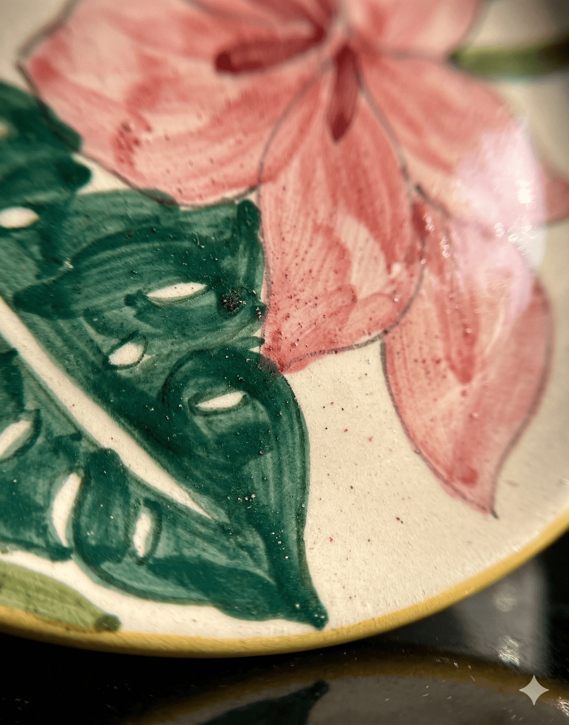 Botanical Pink Hibiscus Serving Plates 3