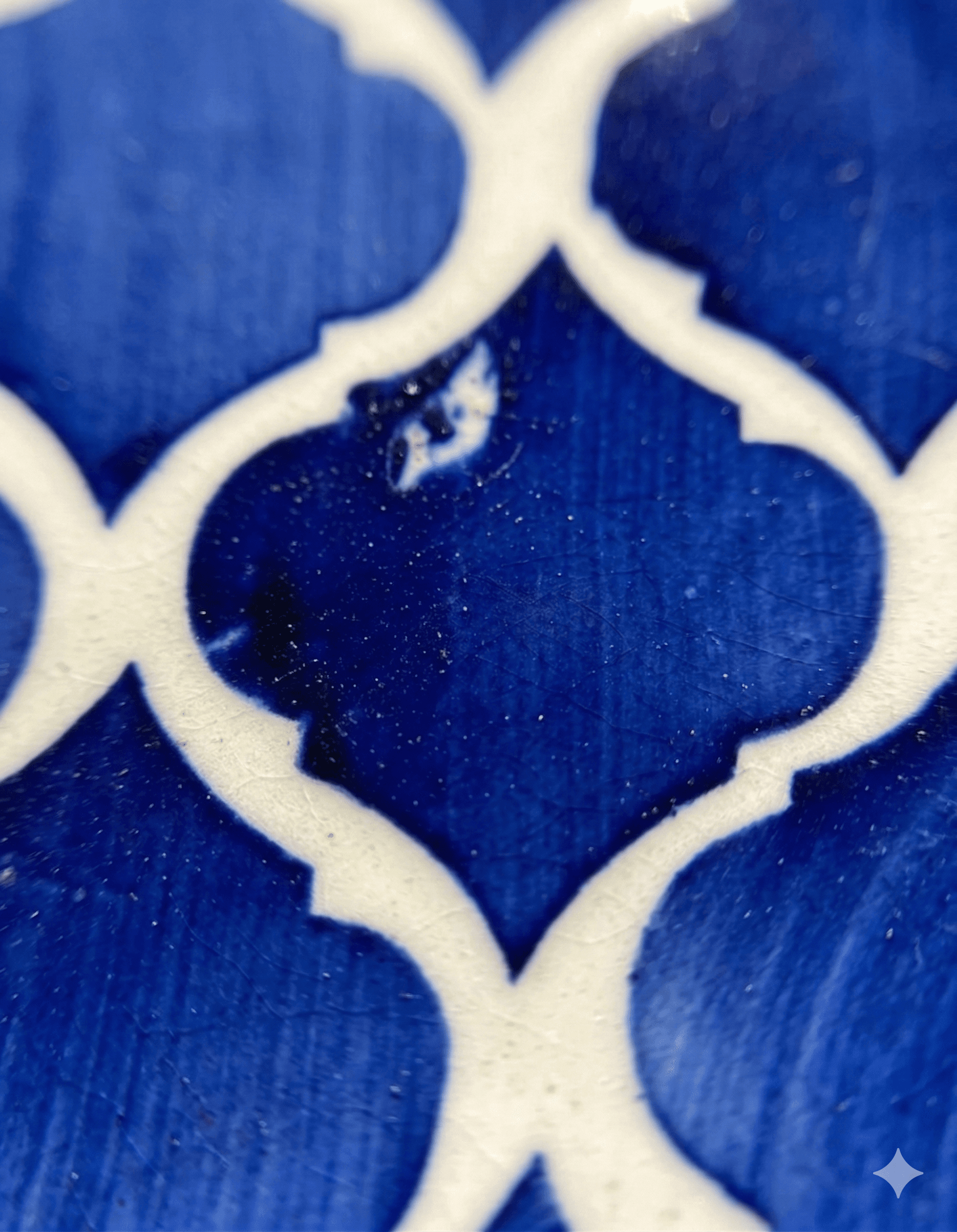 Classic Khurja-style Cobalt Blue Lattice Plate 3