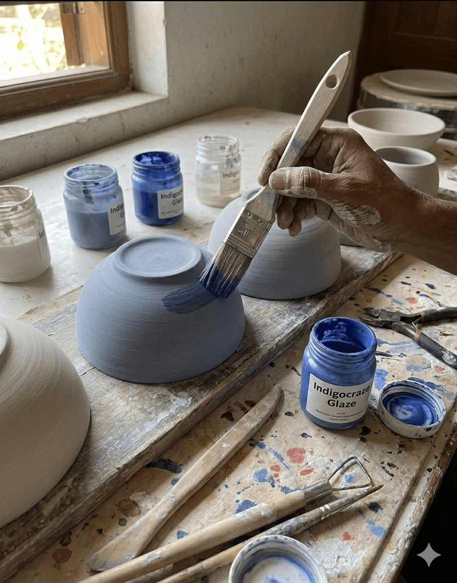 Indigo Blue Glazed Nesting Bowls 4