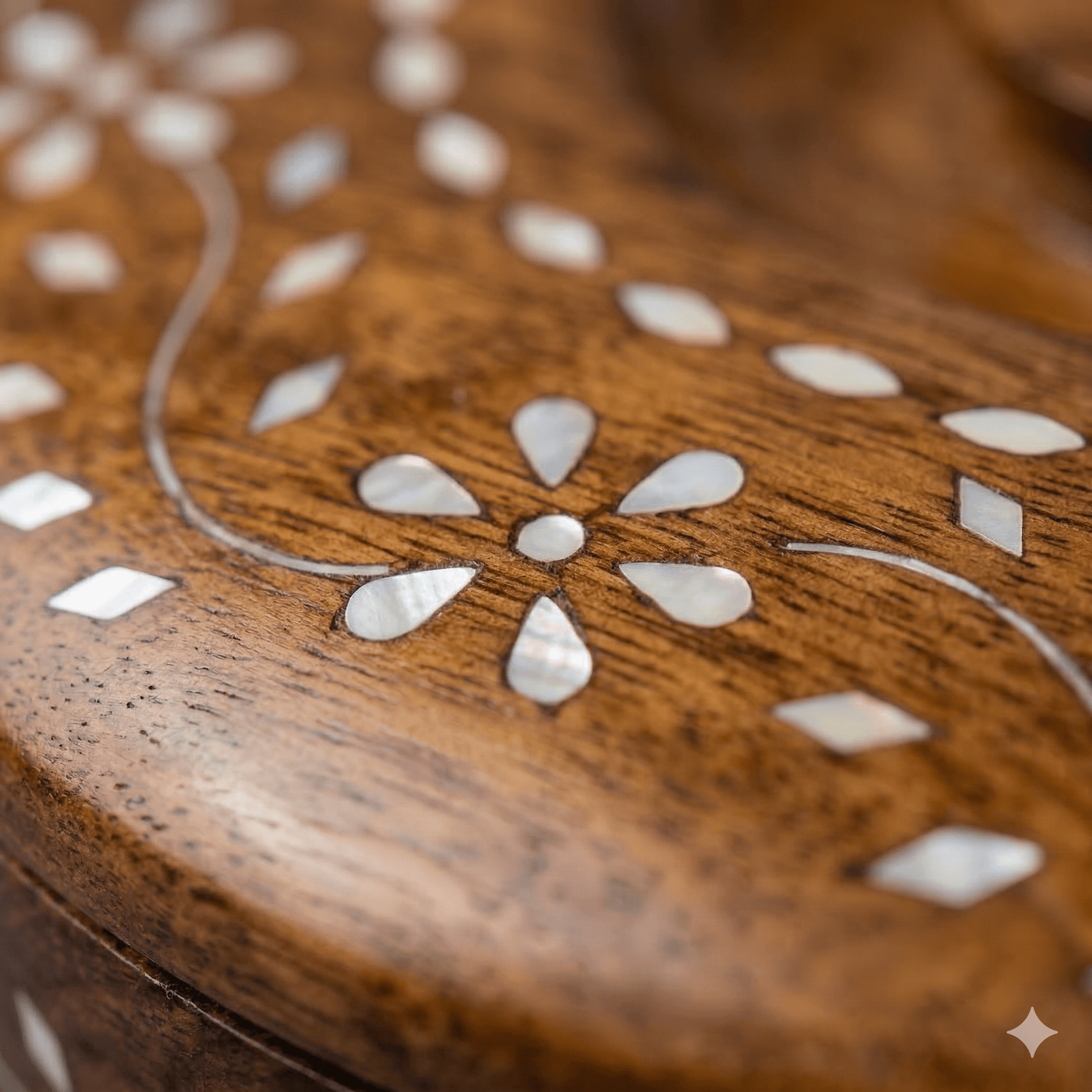 Royal Pachikari Inlay Wooden Bread Box (Floral Series) 3