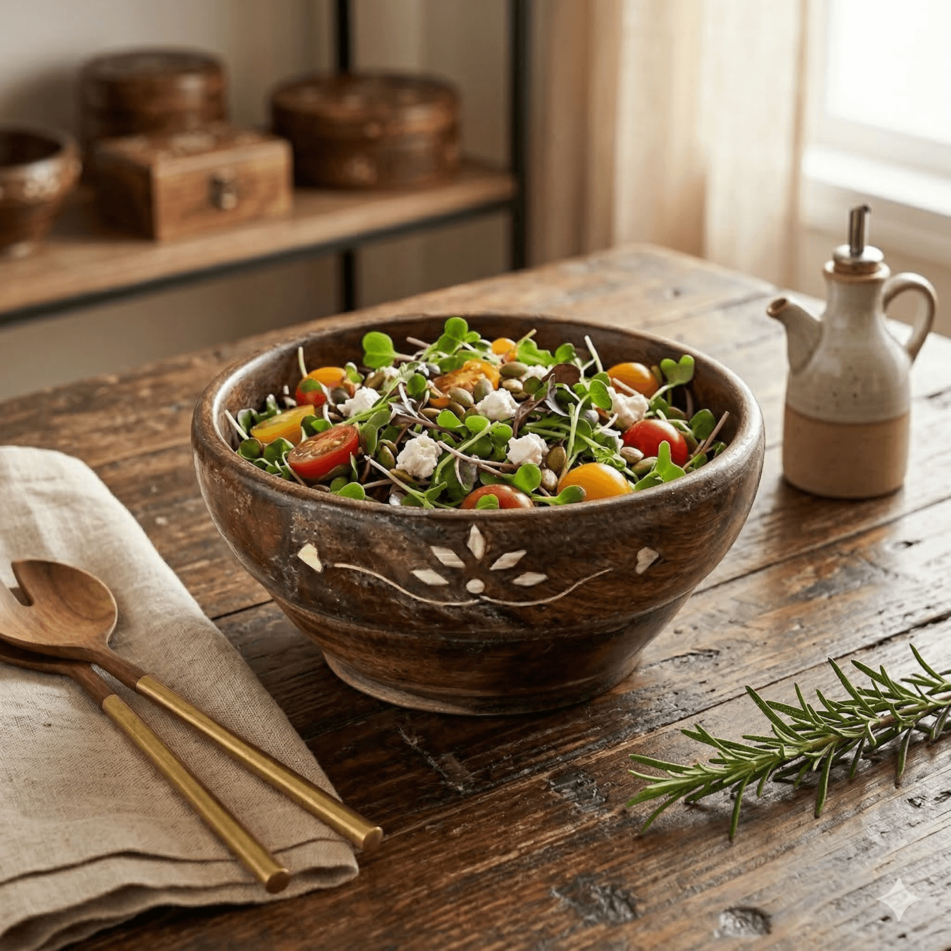 Rustic Grain Sheesham Salad/Snack Bowl 2