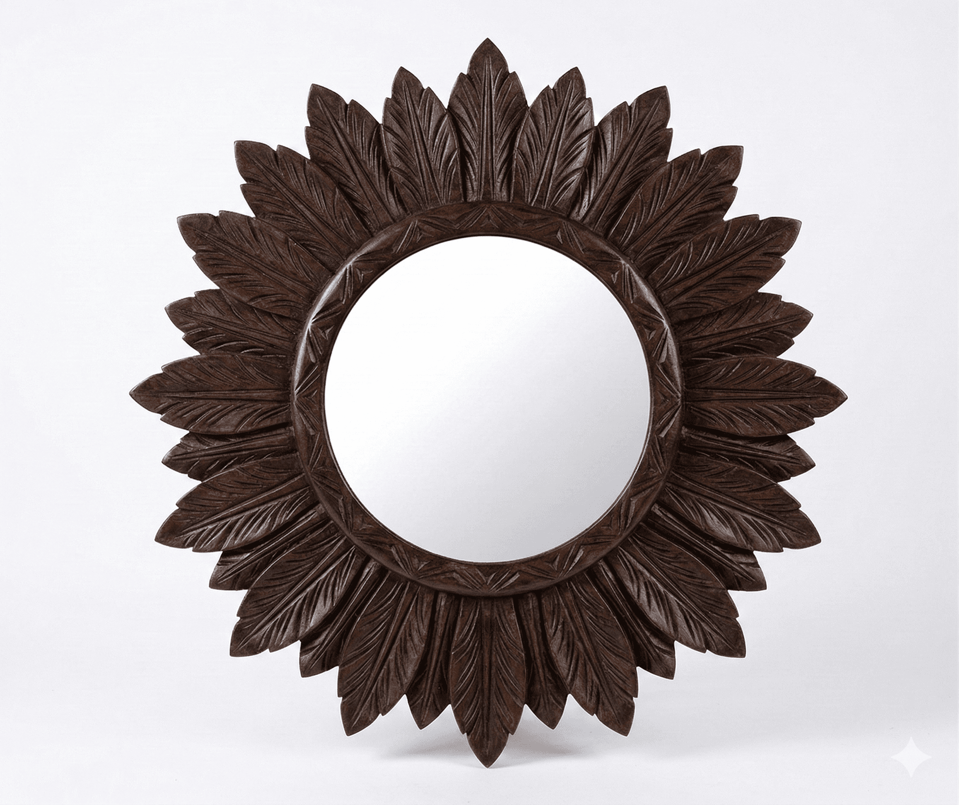 Artisan Sunburst Carved Mirror Frame 1