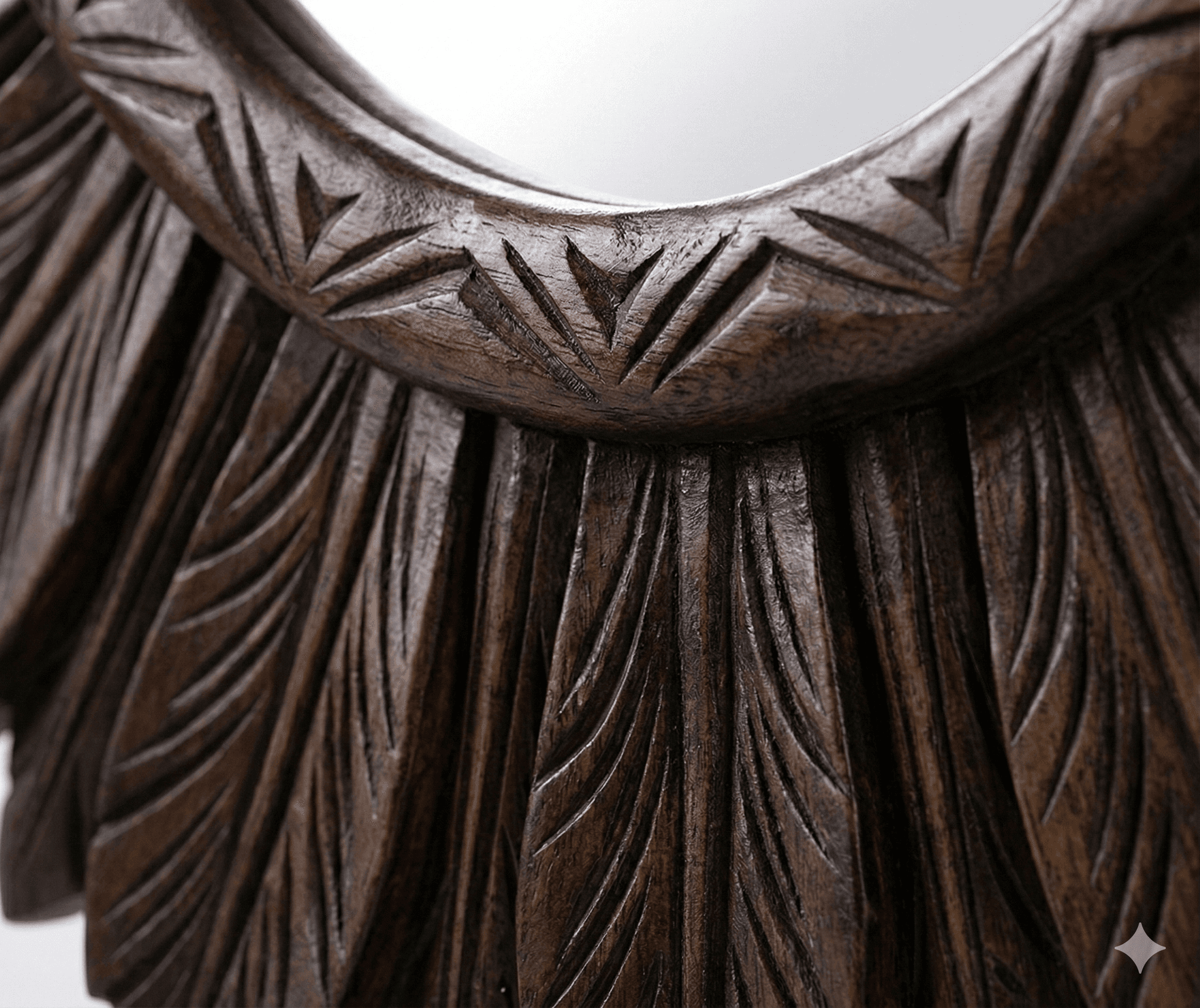 Artisan Sunburst Carved Mirror Frame 3