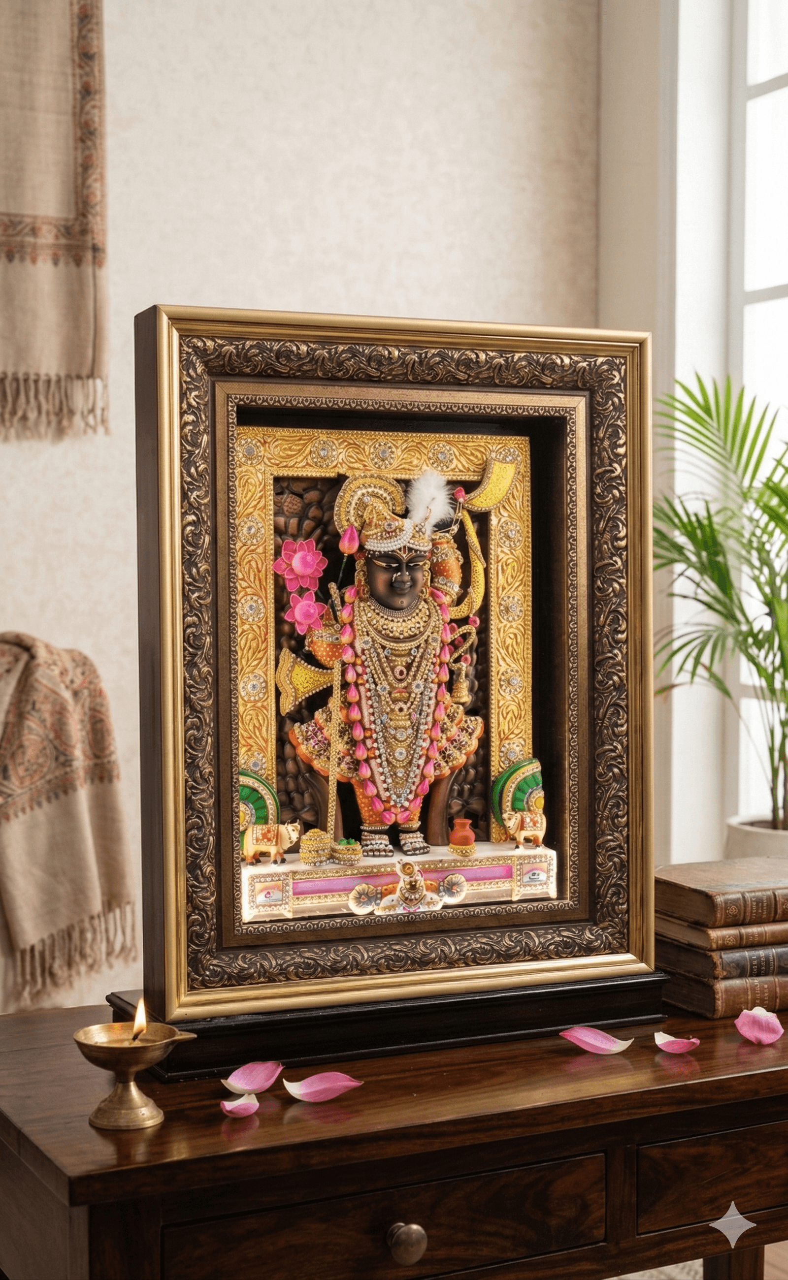 Hand-Painted Pichwai - Floral Vanamala 2