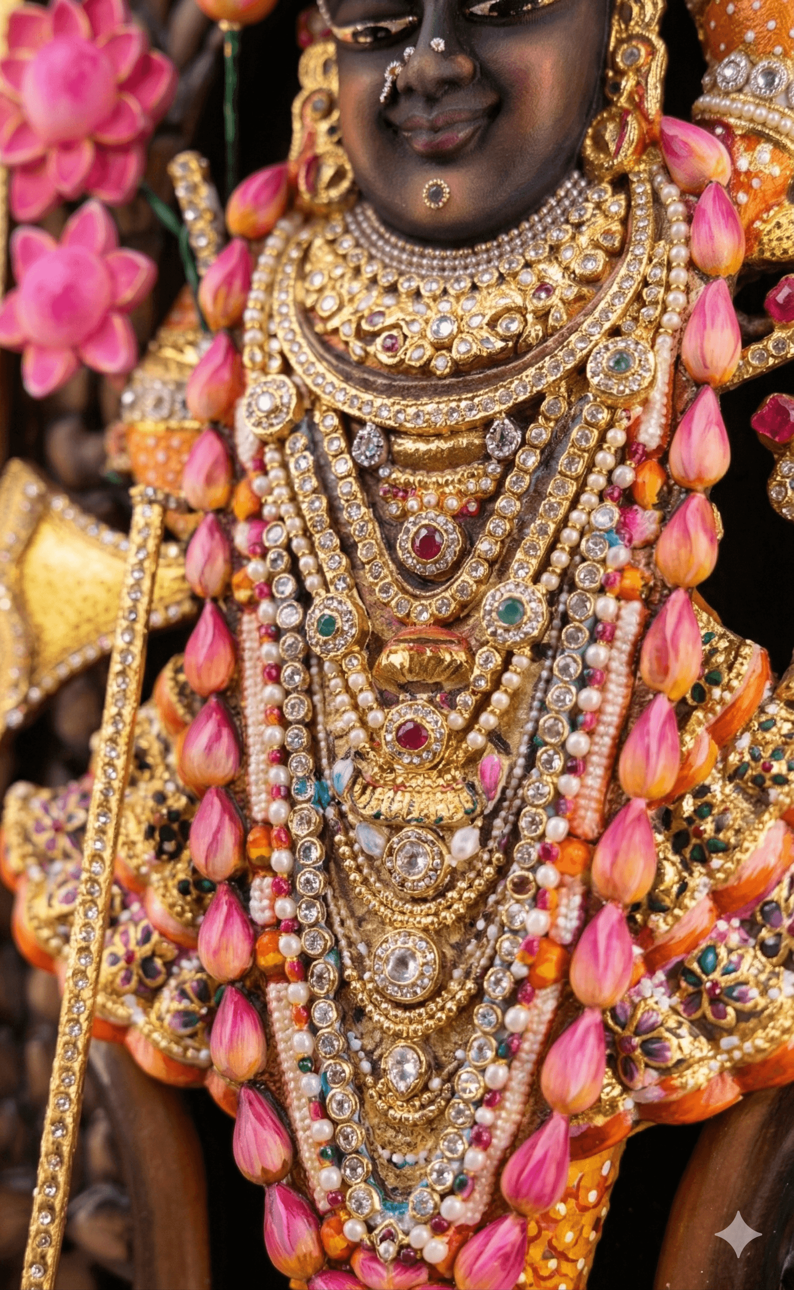 Hand-Painted Pichwai - Floral Vanamala 3