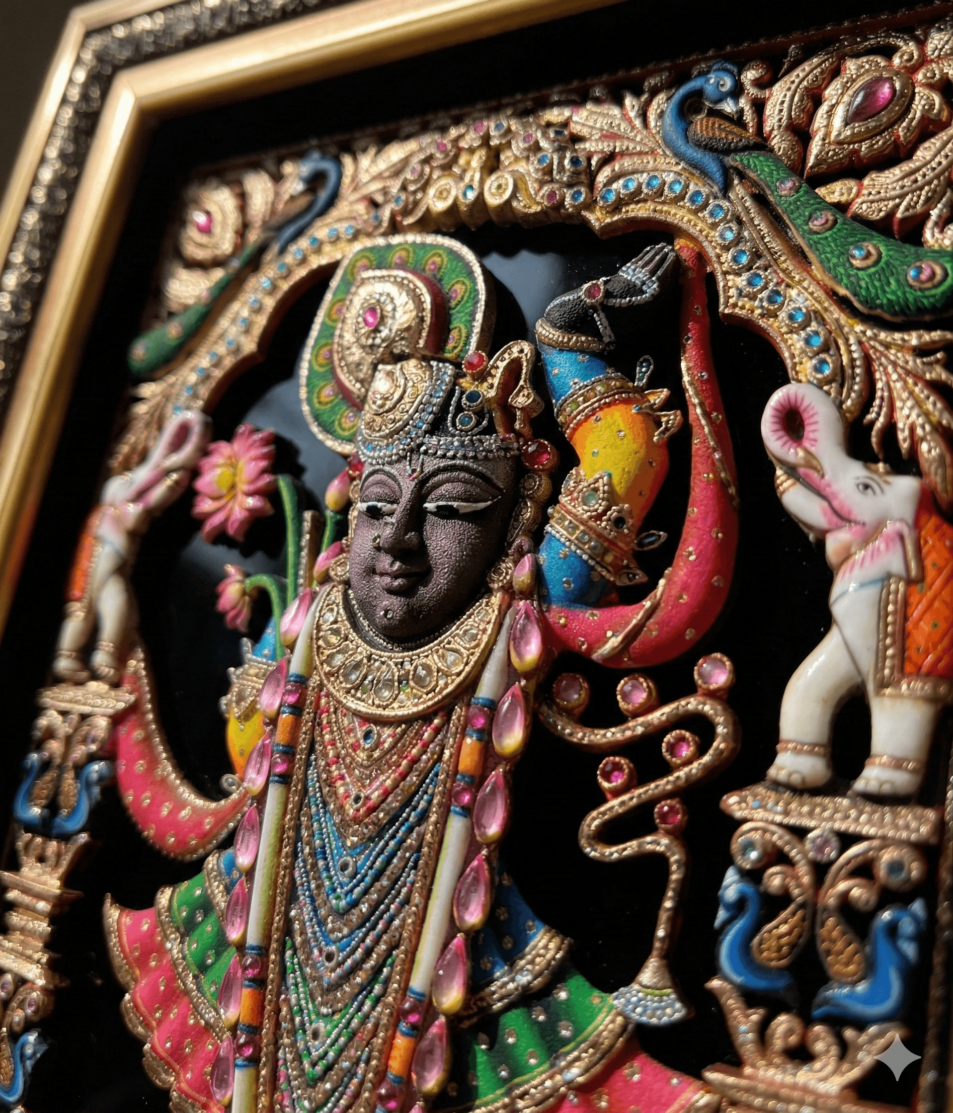 Heritage 3D Shrinathji Relief - Midnight Onyx 3