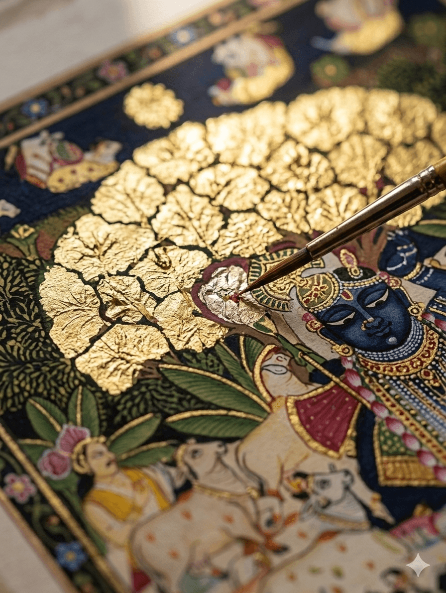 Pichwai Art - The Gathering of Cows 3